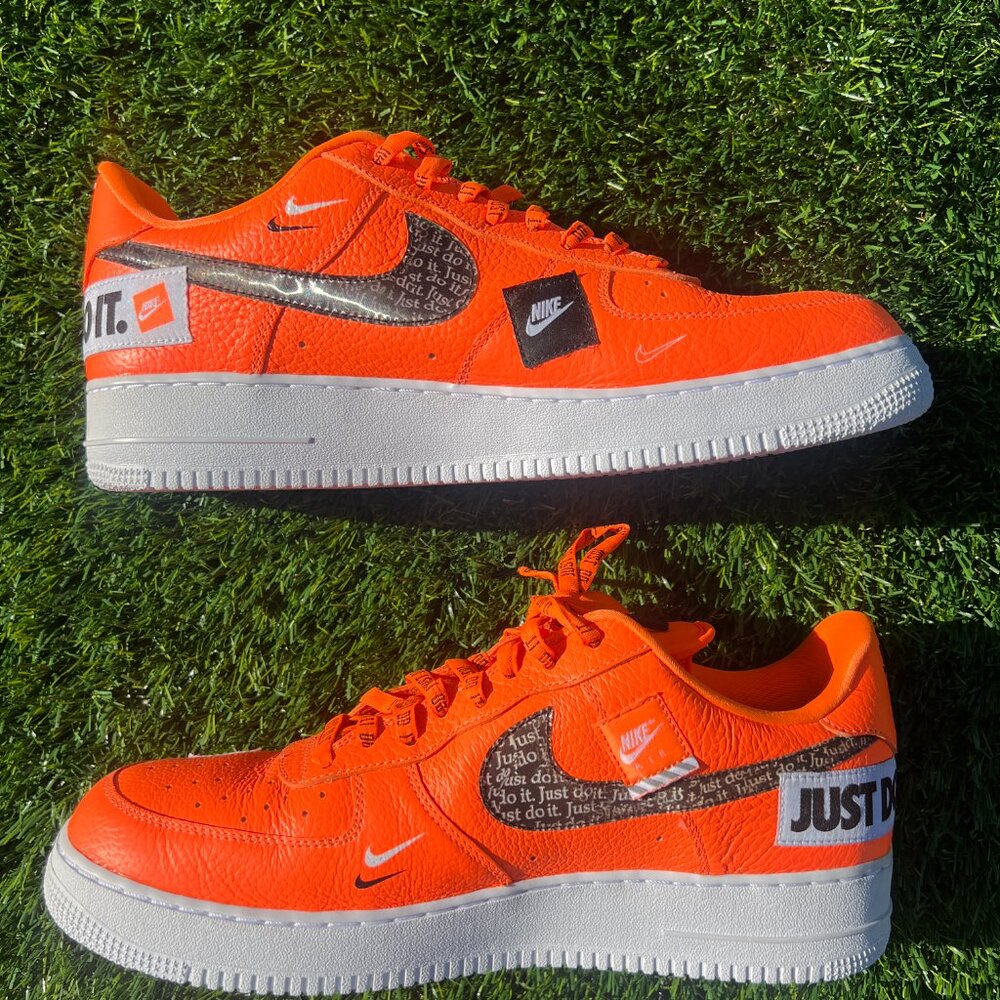Nike Air Force 1 Low Top Orange Leather "Just Do It"